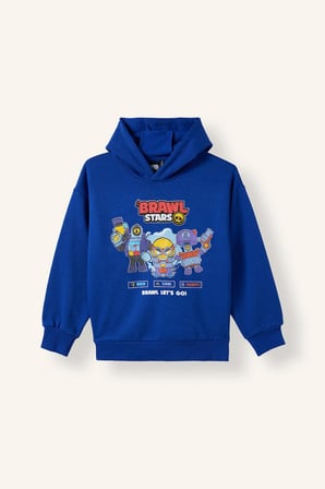 Brawl Stars Bisiklet Yaka İçi Yumuşak Tüylü Kalın Sweatshirt Erkek Çocuk