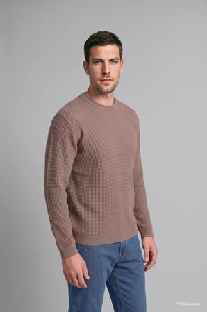 Relaxed Fit Bisiklet Yaka Basic Triko Kazak