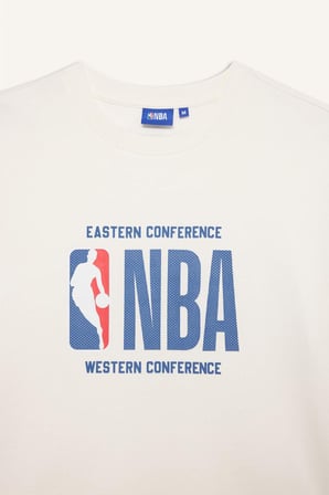 DeFacto %100 Pamuk NBA Wordmark Relax Fıt Tişört G0714AX26SPER105