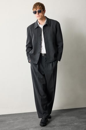 Regular Fıt Polo Yaka Astarlı Blazer Ceket