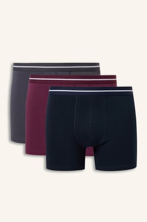 Regular Fıt Beli Lastikli 3'lü Boxer