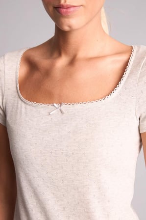 DeFacto Ultra Yumuşak Regular Fıt Kısa Kollu 2'li Gri Melanj Pijama Takımı G3119AX26AUGR93