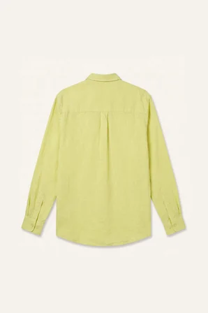 Pamuklu Relax Fıt Keten Karışımlı Uzun Kollu Gömlek