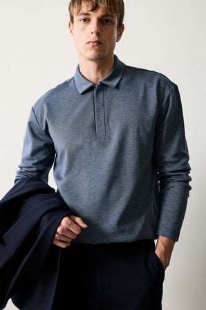 Regular Fıt Polo Yaka Sweatshirt
