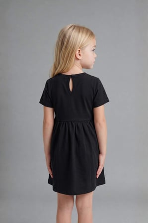 DeFacto %100 Pamuk Desenli Elbise Kız Bebek H2173A526SMBK27