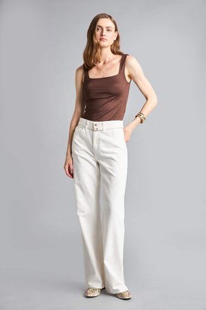 DeFacto Kare Yaka Kahverengi Bodysuit H3888AX26SMBN341