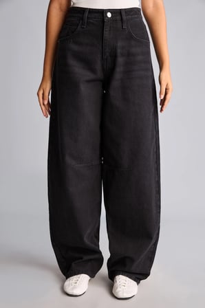 Baggy Fit Yüksek Bel Geniş Paça Jean Pantolon