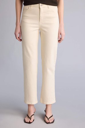 DeFacto Comfort Straıght Yüksek Bel Bilek Boy Jean Pantolon F0064AX26SMNM86