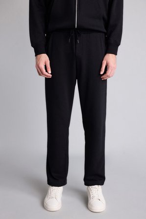 DeFacto Regular Fit Basic Düz Beli Bağcıklı Düz Paça Cepli Eşofman Altı D6762AX26AUBK81