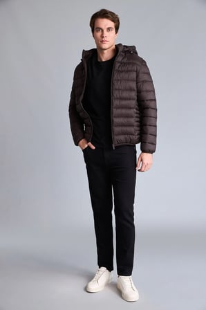 Sıcak Tutan Su İtici Slim Fit Mont