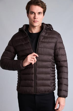 Sıcak Tutan Su İtici Slim Fit Mont