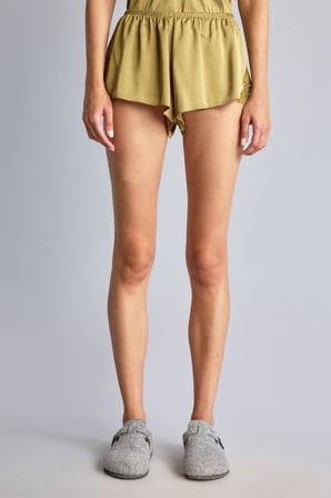 DeFacto Regular Fit Dantel Detaylı Askılı Şortlu 2'li Saten Pijama Takım I5598AX26AUKH414