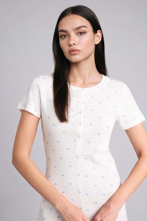 DeFacto Regular Fıt Bisiklet Yaka Kısa Kollu Tulum G6221AX26SMER98