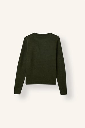 Regular Fit Bisiklet Yaka Basic Yün Karışımlı Kazak