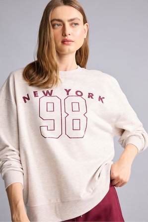 DeFacto Baskılı Regular Fit Bisiklet Yaka Uzun Kollu Basic Sweatshirt Üst H4413AX26AUBG588