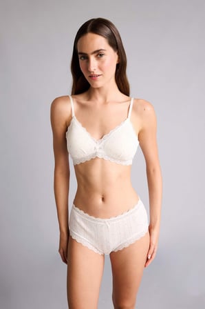 Dantel Detaylı Çıkarılabilir Kap Pedli Balensiz Açık Pembe Bralet