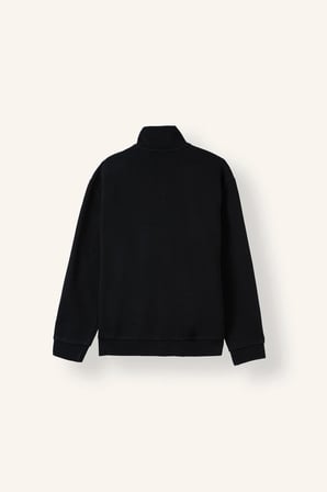 DeFacto Regular Fit Dik Yaka Selanik Kumaş Fermuarlı Basic Hırka H4047AX26AUBK81