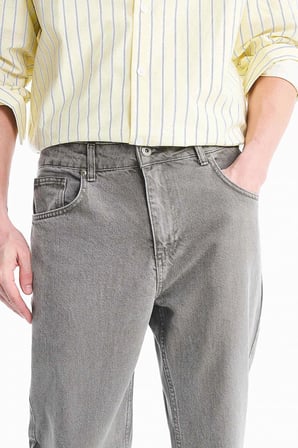 Straight Fit Normal Bel Boru Paça Jean Pantolon