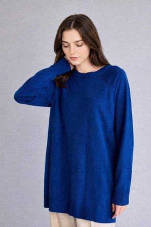 Regular Fıt Bisiklet Yaka Triko Tunik