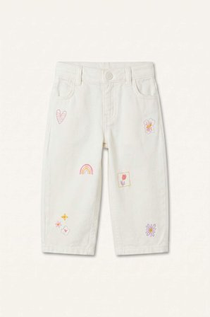 Baggy Fıt Gabardin Pantolon Kız Bebek