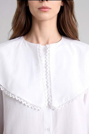 DeFacto Regular Fıt Poplin Uzun Kollu Ecru Tunik H7641AX26SMER105