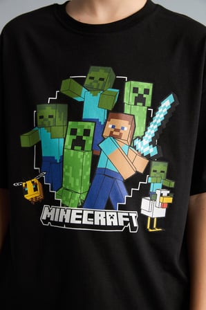 DeFacto Minecraft Oversıze Bisiklet Yaka Kısa Kollu Tişört Erkek Çocuk H3512A826SMBK81