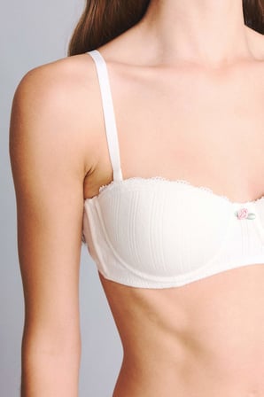 DeFacto Kaplı Pedli Balenli Straplez Beyaz Sütyen H6959AX26SPWT16