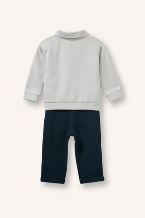 DeFacto Polo Yaka Uzun Kollu Üst Geniş Paça Alt 2'li Takım Erkek Bebek I0275A526AUGR91