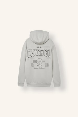 NBA Chıcago Bulls Boxy Fıt Kapüşonlu Skuba Dalgıç Kumaş Sweatshirt