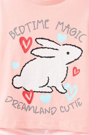 DeFacto %100 Pamuk 2'li Fırfırlı Kol Açık Pembe Pijama Takımı Kız Bebek H9308A526SMPN621