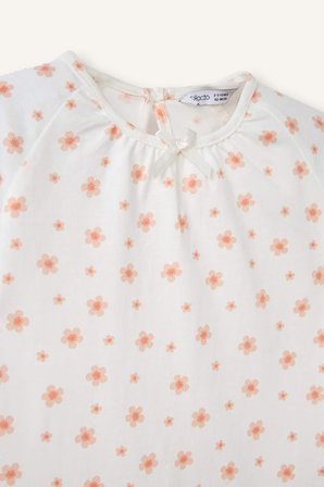 DeFacto %100 Pamuk Fitilli 2'li Ecru Pijama Takımı Kız Bebek H5505A526SMER233