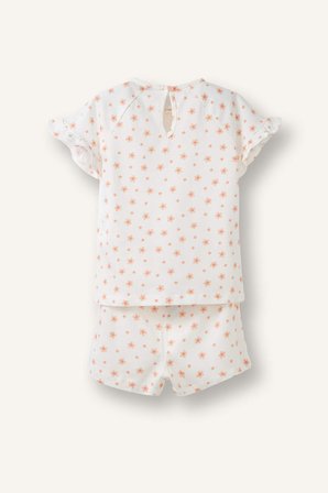DeFacto %100 Pamuk Fitilli 2'li Ecru Pijama Takımı Kız Bebek H5505A526SMER233