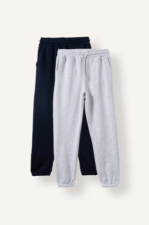 DeFacto Regular Fit Lastikli Paça 2'li Jogger Eşofman Altı Erkek Çocuk I0596A826AUGR400