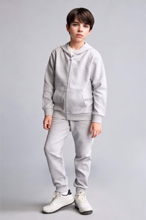 DeFacto Kapüşonlu Basic Fermuarlı Cepli Sweatshirt Hırka Erkek Çocuk H2847A826AUGR377