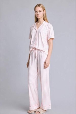 DeFacto Ultra Yumuşak Regular Fıt Kısa Kollu 2'li Softshell Pijama Takımı I3483AX26AUPN436