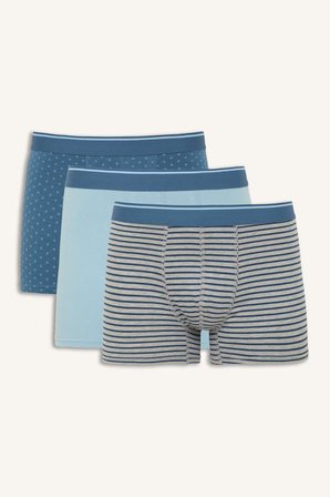 Regular Fıt Baskılı 3'lü Boxer