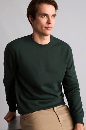 Regular Fıt Bisiklet Yaka Basic Sweatshırt