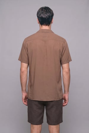 DeFacto Ultra Yumuşak Regular Fit Resort Yaka Modal Kısa Kollu Gömlek H8487AX26HSBN297
