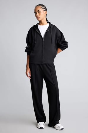 DeFacto Ultra Yumuşak Oversize Fermuarlı Kapüşonlu Cepli Basic Sweatshirt Hırka H5189AX26AUBK81