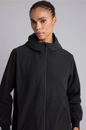 Regular Fit Rüzgar Geçirmez Su İtici Kapüşonlu Fermuarlı Cepli Polar Astarlı Mont