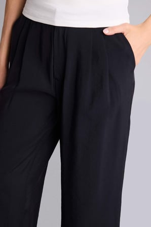 DeFacto Wıde Leg Fermuarlı Normal Bel Düz Paça Tencel Pantolon H1929AX26SMBK81