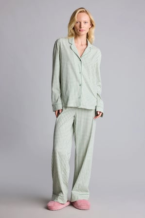 Regular Fit Pötikare Desenli Uzun Kollu 2'li Pijama Takımı