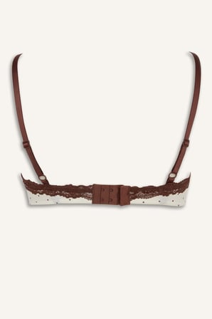 Dantel Detaylı Çıkarılabilir Kap Çıkarılabilir Pedli Balensiz Bralet