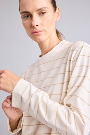 DeFacto Relax Fit Çizgili Bisiklet Yaka Uzun Kollu Tişört I1569AX26AUER105