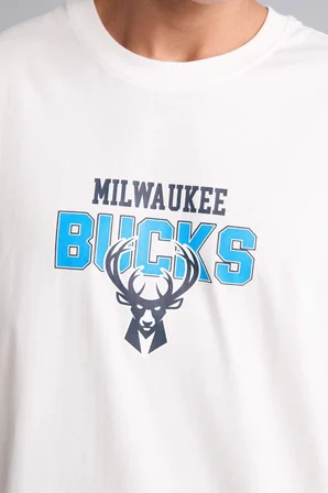 NBA Mılwaukee Bucks Boxy Fıt V Yaka Atlet