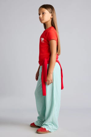 Çizgili Wide Leg Eşofman Altı Kız Çocuk