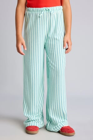Çizgili Wide Leg Eşofman Altı Kız Çocuk