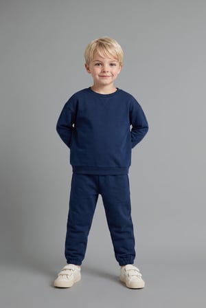 DeFacto Uzun Kollu Sweatshirt Elastik Belli Eşofman Altlı 2'li Takım Erkek Bebek H5617A526AUIN176
