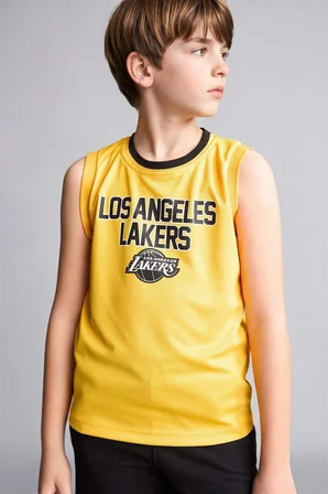 NBA Los Angeles Lakers Bisiklet Yaka Atlet Erkek Çocuk