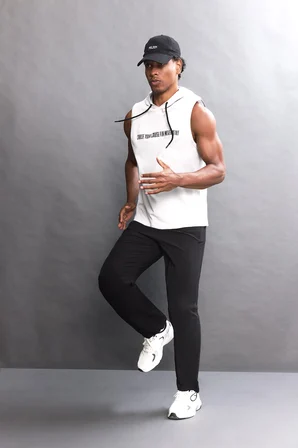 Standart Fıt Reflektör Baskılı Kapüşonlu Spor Atlet